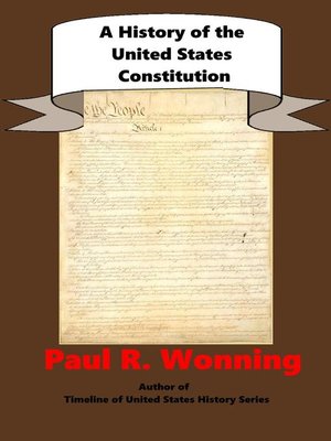 cover image of A History of the United States Constitution
